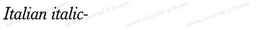 Italian italic字体转换